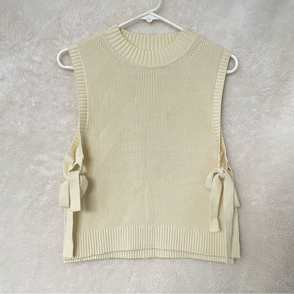 all:row Knit Vest in Cream - Picture 1 of 8